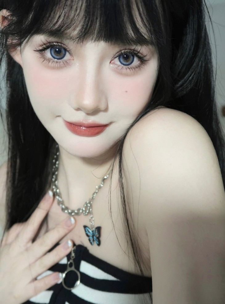 CLAIRECOLOR年抛隐形眼镜 海蓝椰椰14.5mm 1副/2片-VVCON美瞳商城12