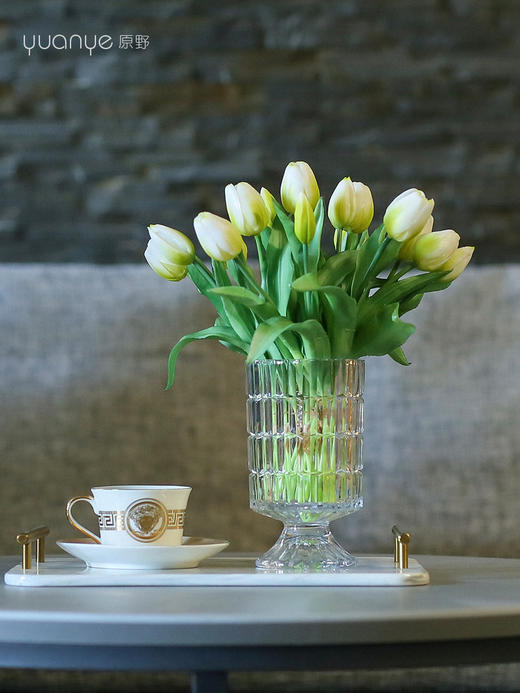 保湿郁金香仿真花高档插花假花ins风餐桌客厅茶几家居装饰摆设件 商品图5
