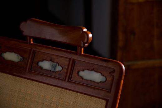 红桥红  家具严选  缅甸花梨（大果紫檀）【嘉木堂 编藤云石 春宫椅】醉翁椅 商品图3