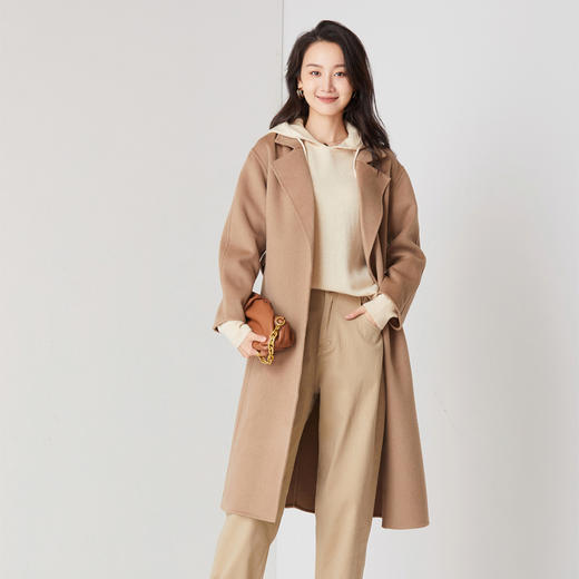 馥迦收腰显瘦长款羊毛大衣 810 商品图2