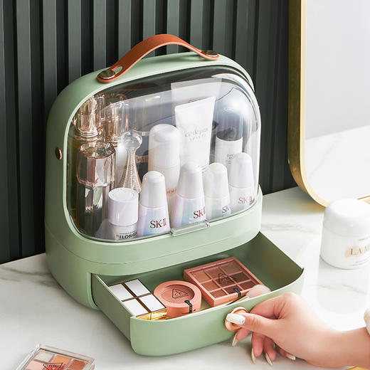 大容量抽屉式化妆品收纳盒桌面小清新护肤品整理盒 商品图3