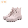 【春节不打烊】Safiya/索菲娅 靴子2022冬季新款英伦风加绒高帮厚底户外马丁靴女 SF24118186 商品缩略图2