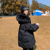 FF-200新款胖mm冬装韩版大码女装200斤宽松貉子毛领中长款羽绒服200 商品缩略图7