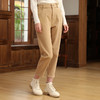 Famecoco范可儿直筒纯棉休闲裤秋冬显瘦设计师小众裤子女F225GA027 商品缩略图2