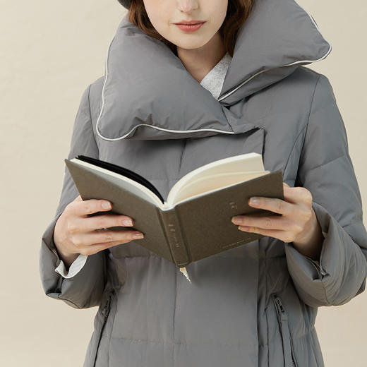 Famecoco范可儿羽绒棉服女冬季中长款枕头领加厚保暖外套F228AD017 商品图4