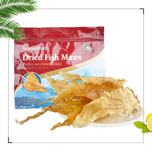 Ocean Feast 淡干鳕鱼鱼胶【钻石级10片左右/227g袋装】 商品图0