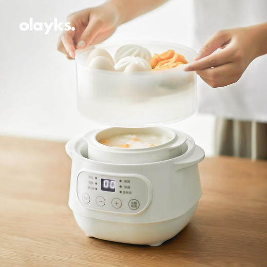 olayks欧莱克电炖锅智能燕窝炖盅1L煲汤锅煮粥神器家用隔水电炖盅 心选到家 商品图8