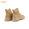 【春节不打烊】Safiya/索菲娅 靴子2022冬季新款英伦风加绒高帮厚底户外马丁靴女 SF24118186 商品缩略图3