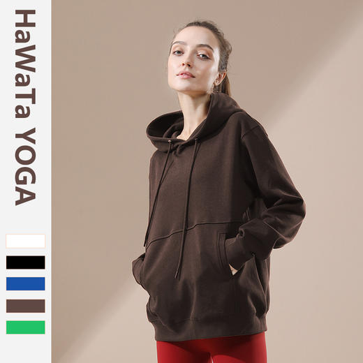 哈瓦塔全棉保暖带帽休闲卫衣 商品图2