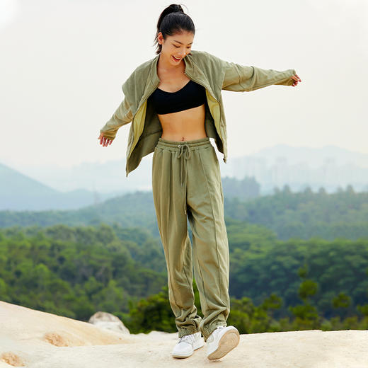 【85棉垂感毛圈卫衣面料】时尚休闲运动刺绣外套+卫裤 商品图0