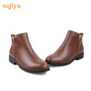 【春节不打烊】Safiya/索菲娅 2022冬季新款瘦瘦小跟软面平底尖头踝短靴 SF24116545 商品缩略图9