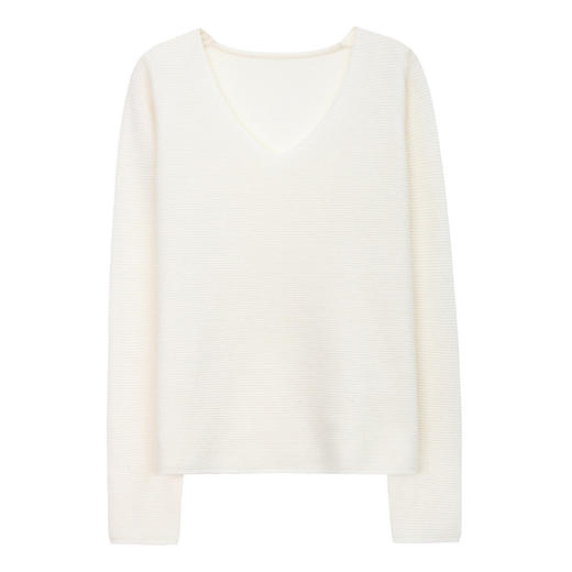 V领羊毛衫，100纯羊毛内搭鸡心领打底衫CC-28-6101 商品图7