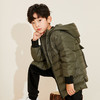 【男童90白鹅绒羽绒服】22年秋冬新品男童连帽中长款羽绒服时尚前后两穿外套 商品缩略图3