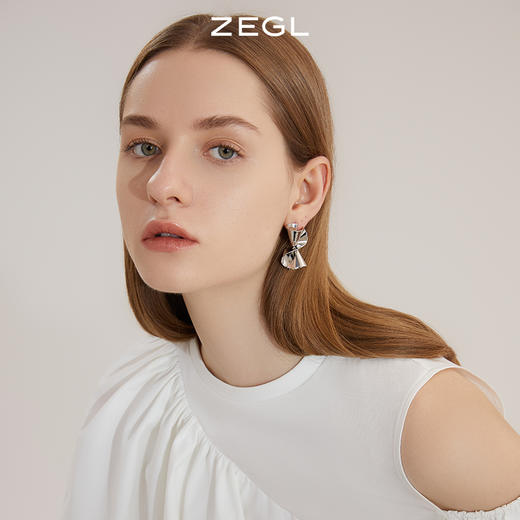 ZEGL金属风复古耳环女小众设计感耳钉2022年新款潮925银针耳饰品 商品图7