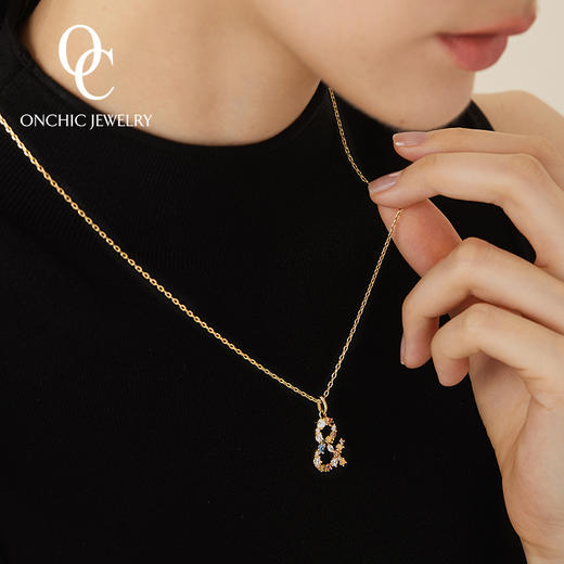 onchic彩色符号项链女秋冬轻奢毛衣链 商品图7