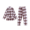 都市丽人都市锋尚生活家居男士长毛绒套装北极绒印格厚家居服长袖睡衣FH21H3 商品缩略图3