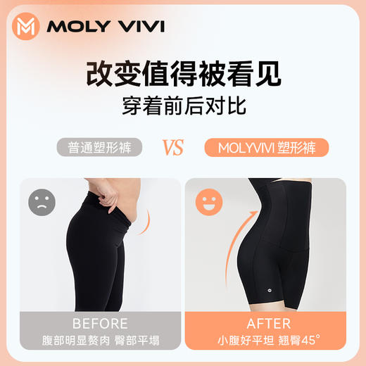 MOLYVIVI魔力薇薇高腰收腹提臀裤女 塑形内裤束腰高弹收小肚子强力塑身裤 商品图3