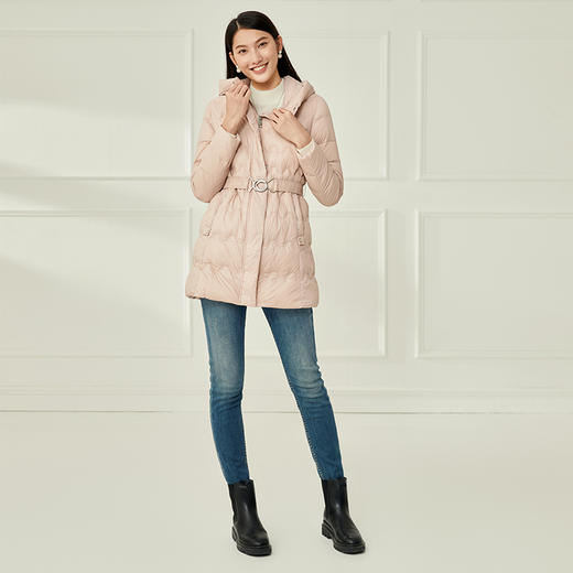 EITIE爱特爱冬季新款白鸭绒连帽女中保暖羽绒服6811510 商品图3