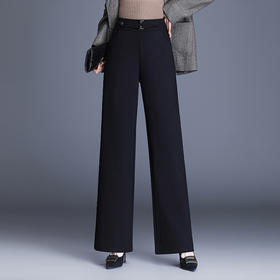 简约修身时尚松紧腰高腰通勤气质阔腿裤MYX-BFZY-9259-L
