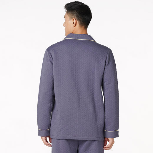 都市丽人都市锋尚生活家居男士夹层套装夹层中家居服长袖睡衣FH21J8 商品图2