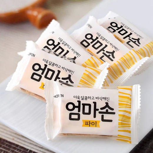 韩国进口乐天妈妈手派127g千层酥蜂蜜黄油味奶香酥脆饼干休闲零食 商品图1
