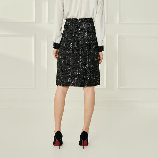 EITIE爱特爱冬季新款高腰时尚包臀西装裙短裙半裙半身裙6806504 商品图4