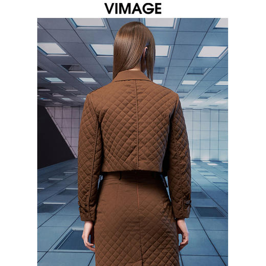  VIMAGE纬漫纪冬季新款百搭修身显瘦短款外套棉娄V1810403 商品图4