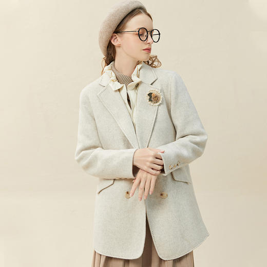 Famecoco范可儿休闲西装外套女秋冬设计师款女装小众西服F228AR015 商品图4