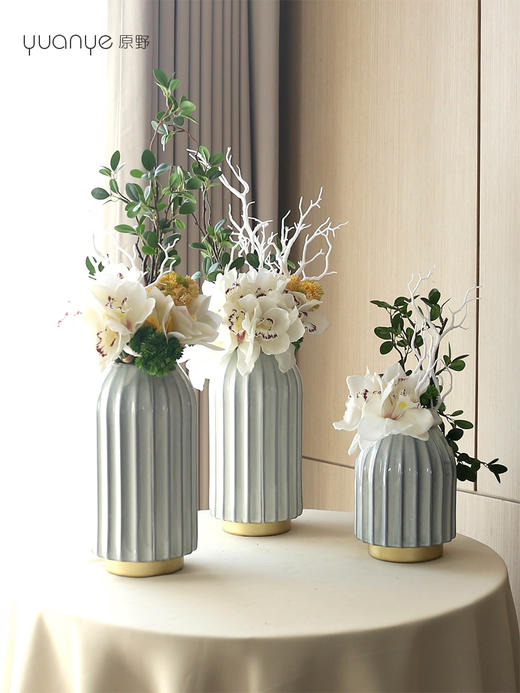 假花仿真花摆设酒店大堂玄关花艺摆件高档轻奢客厅装饰插花餐桌花 商品图2