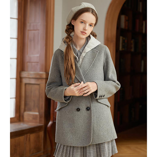 Famecoco范可儿休闲西装外套女秋冬设计师款女装小众西服F228AR015 商品图2