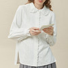Famecoco范可儿文艺花边衬衣女长袖衬衫打底内搭纯色F228BH005 商品缩略图3