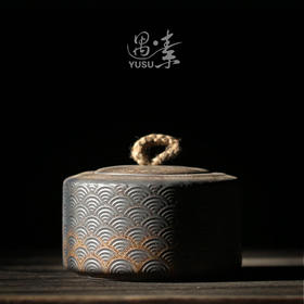 鎏金粗陶密封罐储物罐