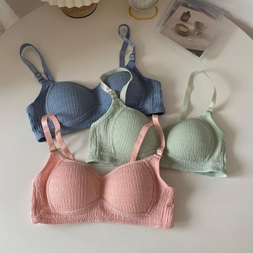 黛唯梵暖冬夕阳~法式蕾丝少女内衣纯欲女文胸无钢圈显胸小bra小胸聚拢+无钢圈舒适小胸聚拢文胸女夏季2023年新款学生性感收副乳胸罩内衣 商品图8
