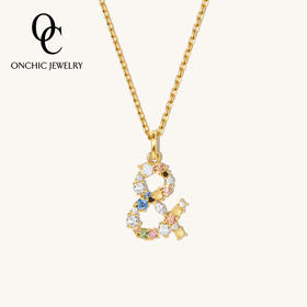 onchic彩色符号项链女秋冬轻奢毛衣链