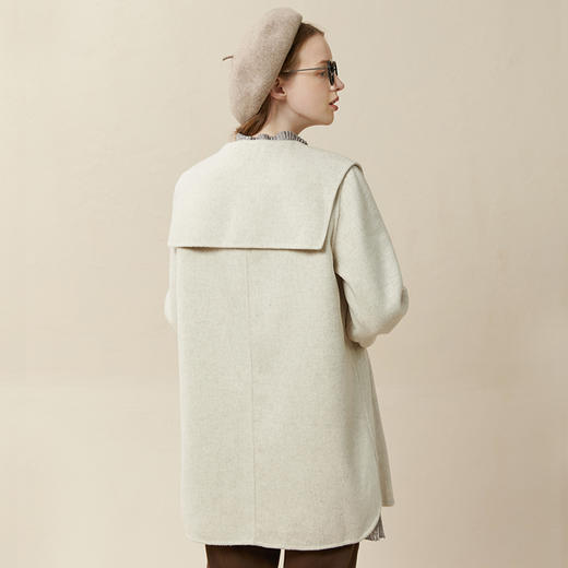 Famecoco范可儿灯笼袖毛呢大衣冬款原创披肩领外套女小个子F228AR012 商品图1