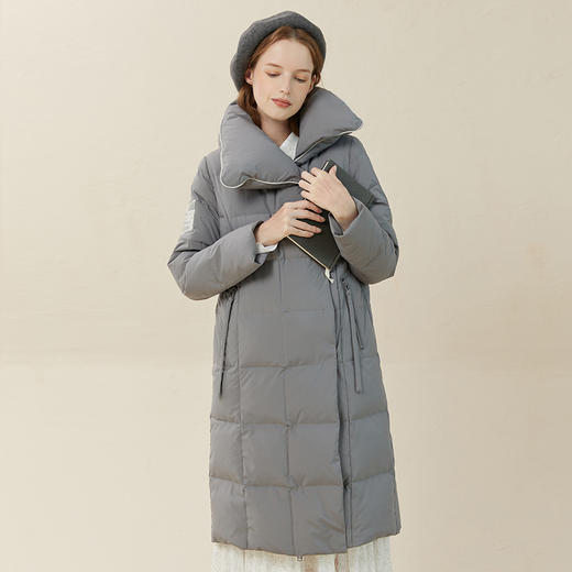 Famecoco范可儿羽绒棉服女冬季中长款枕头领加厚保暖外套F228AD017 商品图3