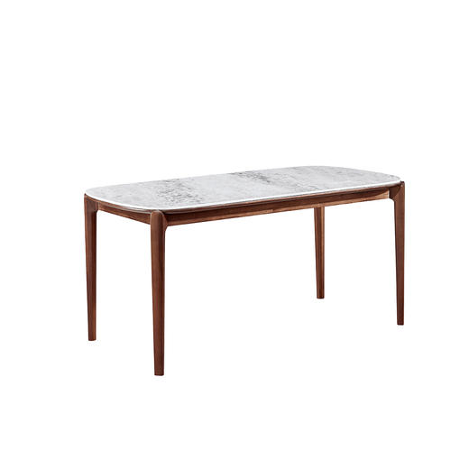 【现代风-CY303餐桌】现代风/餐厅/北美黑胡桃木/实木+岩板餐桌 商品图1