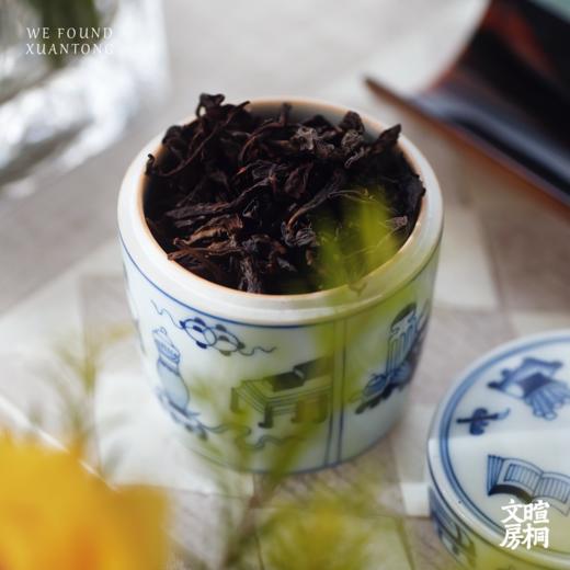 暄桐 问茶 文墨可爱 手绘青花博古纹茶仓 商品图2