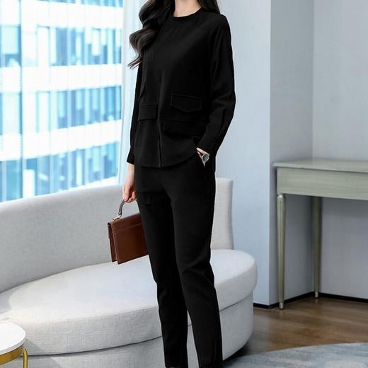 YMFS6856 时尚气质休闲减龄卫衣小脚裤两件套 商品图2