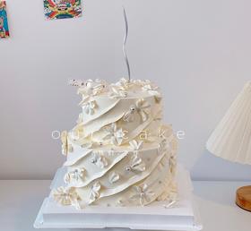 裱花6+4小双层蛋糕-低糖处理无添加