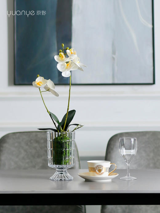 新中式仿真蝴蝶兰摆件假花酒店客厅餐桌玄关花卉仿真花装饰摆设花 商品图4