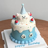 【蓝款小熊蛋糕】- 儿童生日蛋糕 商品缩略图0