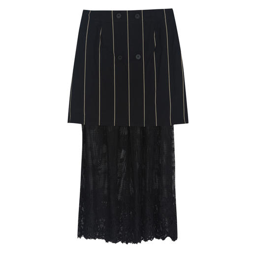 【高端系列】谜底2022秋新款复古时尚两件式蕾丝半身裙223GB1048 商品图4