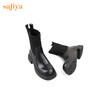 【新品特惠】Safiya/索菲娅 弹力袜靴2022冬季新款复古英伦风厚底侧拉链百搭显瘦短靴 SF24116130 商品缩略图8