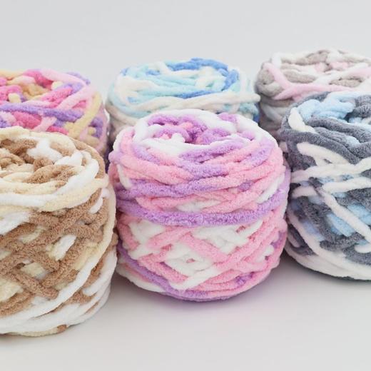 冰条线手工编织包包diy材料送男友女织围巾毛线团钩针勾拖鞋粗线 商品图0