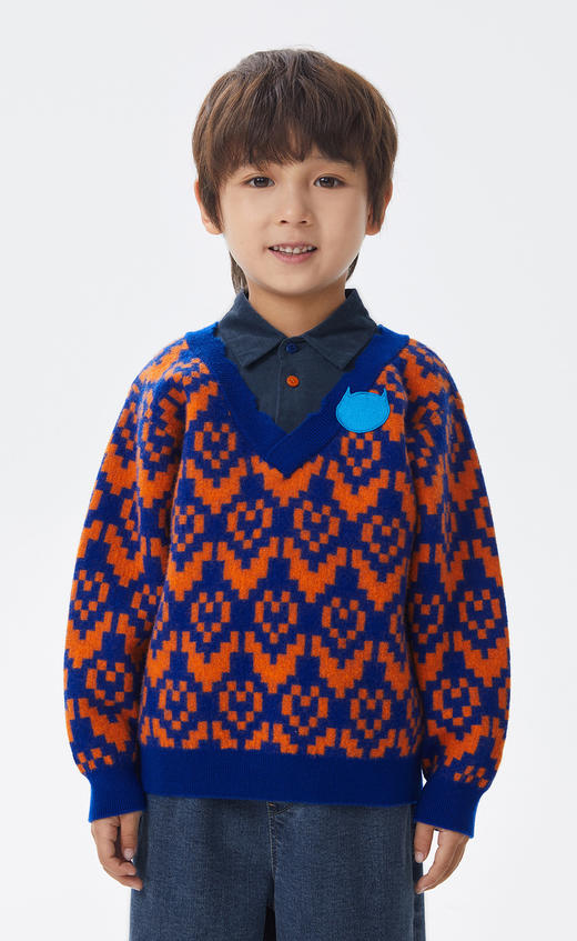 JNBY  22年冬款  假俩件长袖套头毛衫  1M0311500 商品图6