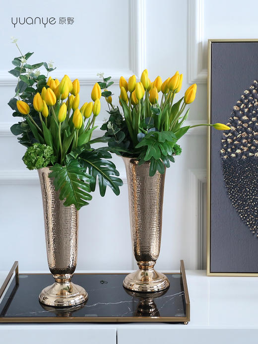 假花仿真花摆设酒店大堂玄关花艺摆件高档轻奢客厅装饰插花餐桌花 商品图4