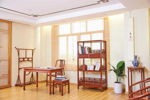 红桥红  家具严选  缅甸花梨（大果紫檀）【178 上博复刻品字栏杆 书架】 商品图2