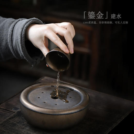 废水缸功夫茶具茶壶壶承陶瓷大号建水水孟茶渣缸 商品图1