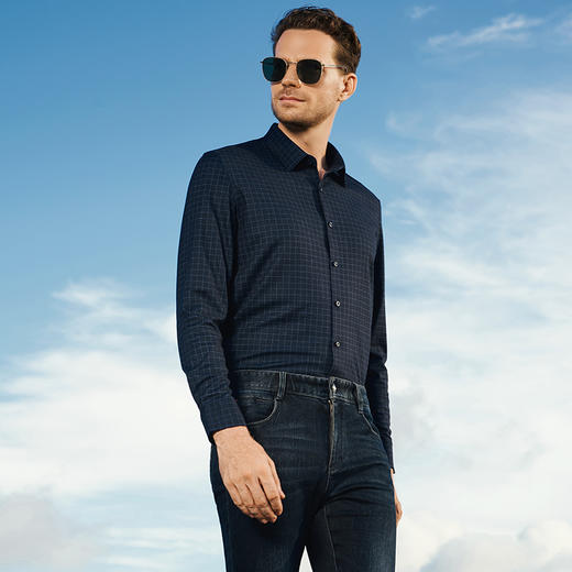 YvesFigarau伊夫·费嘉罗秋冬新款休闲长袖衬衫942331 商品图1